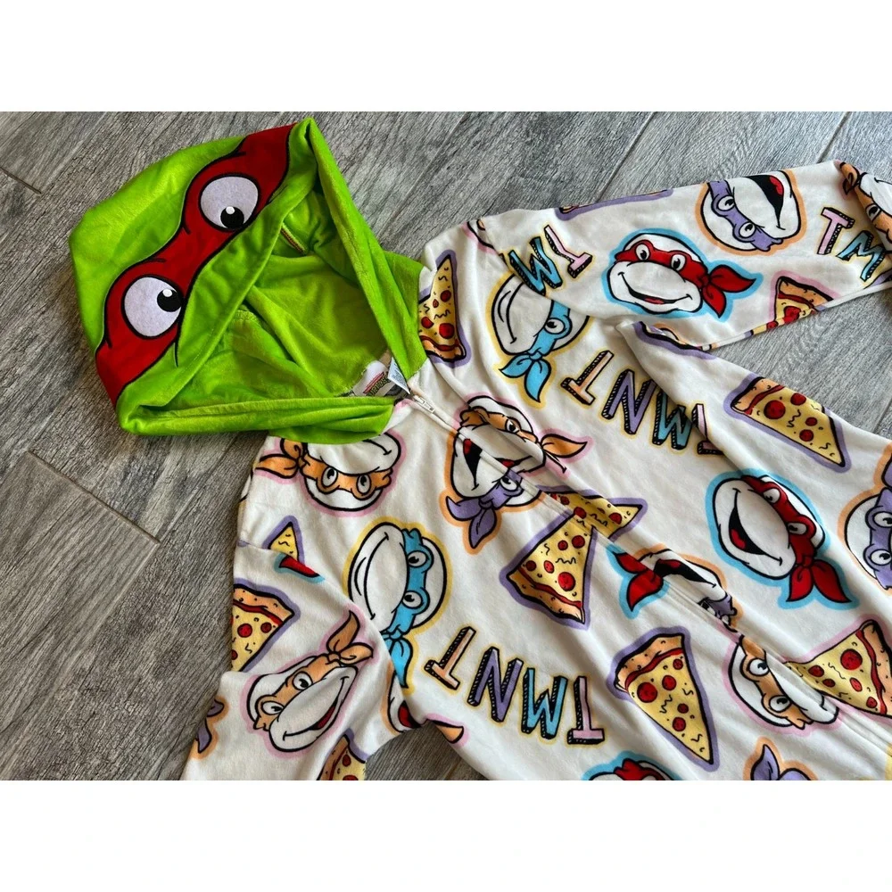 Teenage Mutant Ninja Turtles Pajama Union Suit Hooded Medium‎ 8 10 costume TMNT